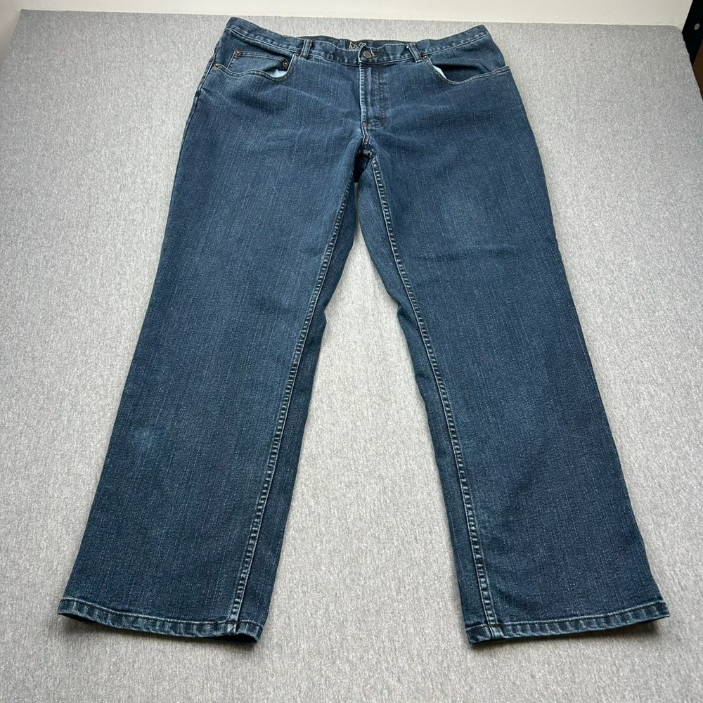 Jos A Bank Traveler Denim Jeans Tailored Fit Mens 38x29 Blue Pants *STAINS* - Picture 4 of 16